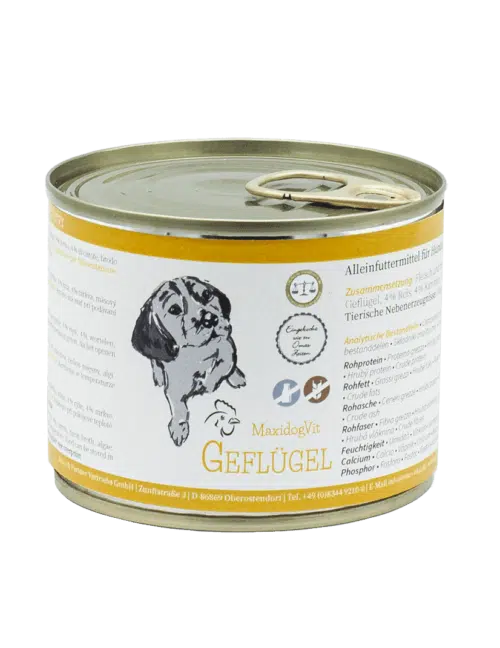 MaxidogVit „Geflügel“ – Gesundes Nassfutter für Hunde
